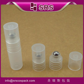 SRS gemaakt in China 3 ml hervulde rol op plastic fles met PP schroefdeksel voor ooggel