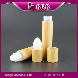 SRS-fabrikant lege plastic fles met bamboe schelp rolbal met metaal of PP bal