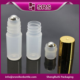 Doorzichtige plastic rol op fles, 3 ml groothandel lege rol op fles