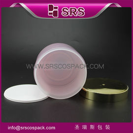 Grote pot voor lichaamslotion, rond plastic container