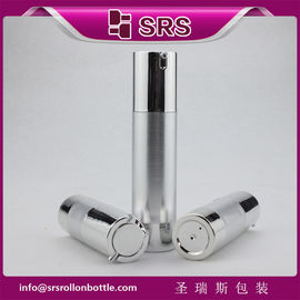 TA021 15 ml 30 ml 50 ml zilveren lege luchtloze pompfles voor cosmetica
