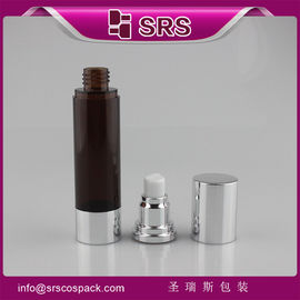 injectiefles in amberkleur met aluminium schouder en lotion