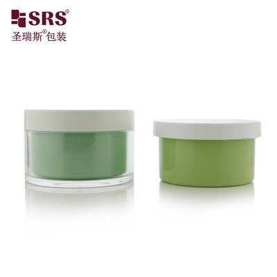 Plastic lege huidverzorging Gezichtsgel Verpakking 50ml 100ml 120ml Luxe Double Wall Cream Jar Cosmetic