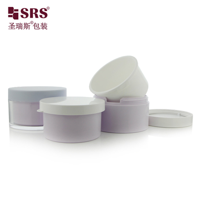 Unieke ronde plastic cosmetische verpakkingscontainers 50 ml 100 ml 240 ml lege containers voor body scrub pot