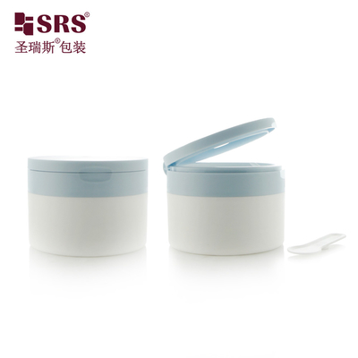 Luxe aanpassing Dubbelwand lege PP-materiaalcontainer voor crème cosmetische potten met deksels