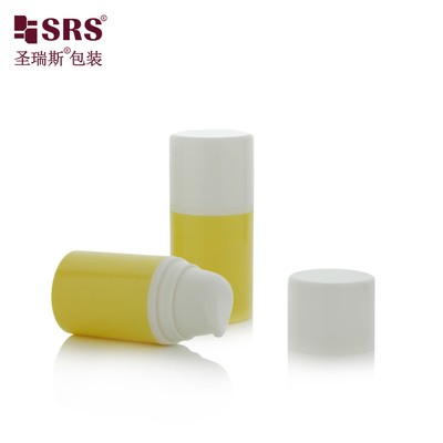 15 ml 30 ml Luxe wit glanzend PP PCR milieuvriendelijke lotion pomp flessen luchtloze fles 50 ml