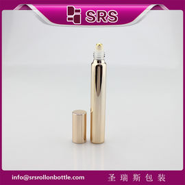 15 ml 17 mm metalen rozengoud glasfles met echte gouden bal en aluminium dop.