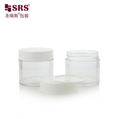 15g 30g 50g 70g 80g 100g Ronde vorm Persoonlijke kleur Gezichtscrème potten PET pot met plastic deksel
