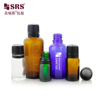 5 ml 10 ml 15 ml 20 ml 30 ml 50 ml 100 ml lege glasflessen van Boston met kinderdichte dop