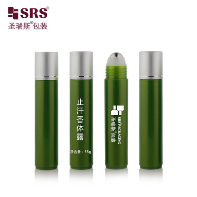 PP PCR Recyclebare lege cosmetische verpakking Plastic ronde rolbal Groothandel 35 ml fles