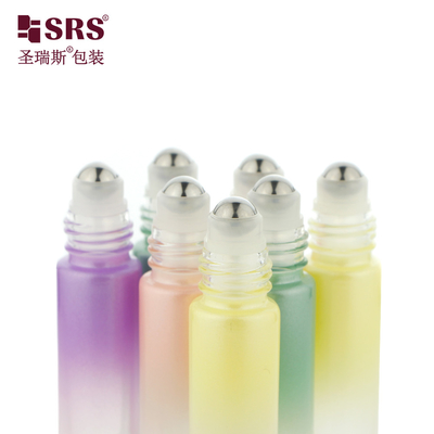 Ronde glas luxe lege draagbare essentiële olie rol op fles 10 ml
