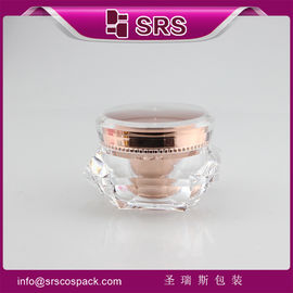J060C diamantenvormig acryl glanzend potje luxe cosmetische container