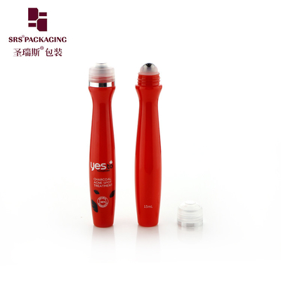 Injectie Blazen Rood Vaste kleur Leeg PETG Plastic Roller Massage Serum Fles Oog