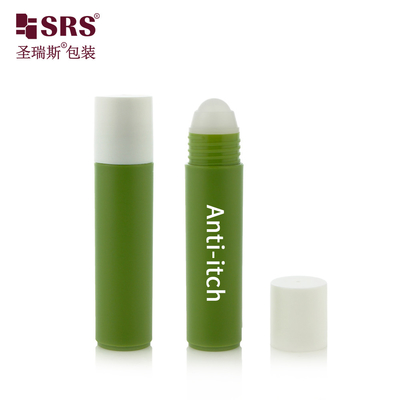 Plastic voedselkwaliteit materiaal lege cosmetische rol op fles 30 ml haarserum met massage rol