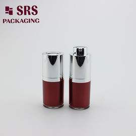 A020 luchtloze fles fabrikant 15 ml rood geverfde acryl schroefdeksel fles