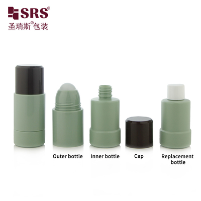 50 ml 75 ml lege cosmetische verpakking Persoonlijke kleur Vervangbaar PP PCR Recycled Roll On Deodorant Gel Fles
