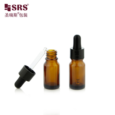 10 ml 1/3 oz Leeg voorraad Vinnige levering Glas essentiële olie Amber Dropper fles