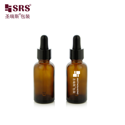 30 ml 1 oz lege Amber essentiële olie klaar voor verzending voorraad glas dropper fles