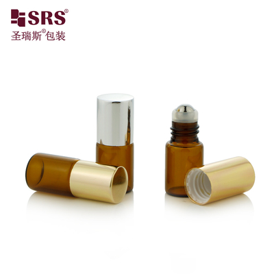2 ml capaciteit Amber cylindrisch glazen ruikerfles met voorraadmonsters Geen lekken
