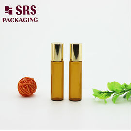 5 ml luxe amber glas rolbalfles met metalen bal voor etherische olie