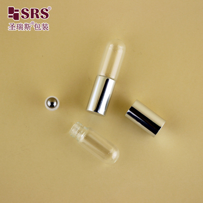 BLP-3ML Duidelijke ronde bodem glasrol op fles voor parfum essentiële olie Geen lek applicator verpakking