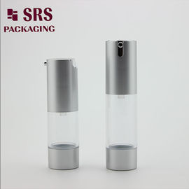 TA021 15ML 30ML 50ML mat zilver plastic lotion pomp fles in de verkoop