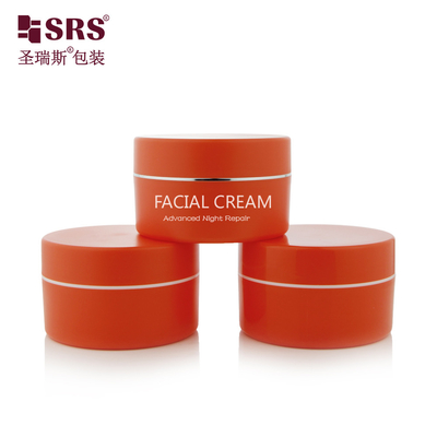 SRSJK 100g 150g lege Plastic PP Creme Jar Container Dubbele Wand Glanzend Mat In Mould Aanpasbare Kleur