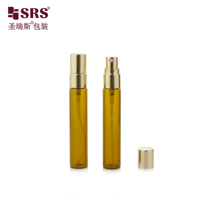 BLPA-8ML 15 mm DIA Amber Leeg Glas Fles Tube Spray Fles Met Fijn Mist Atomizer