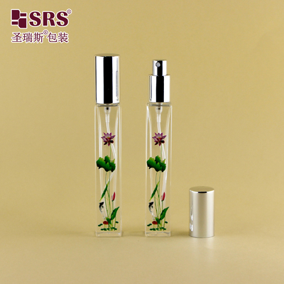 GSB2-10ML Vierkante Luxe High End Dikke bodem Helder Doorzichtig Glasfles Sproeier Fijne Mixt Voor Parfum