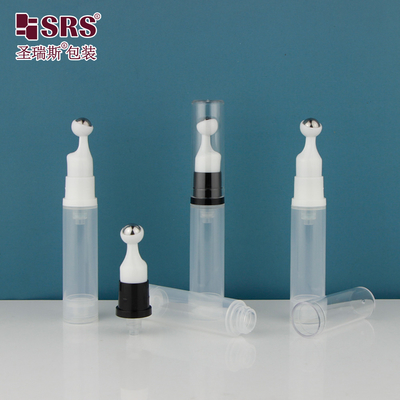 A0031 PP Luxe Aanpassing Leeg Injectie Wit Glanzend Luchtloze Pomp Rol Op Fles Serum Voor Ogen