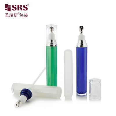 LR001-15ML Luxe Aanpassen Geverfd Blauw Groen Wit Kleur Acryl Dubbele Muur Lotion Pomp Fles Container