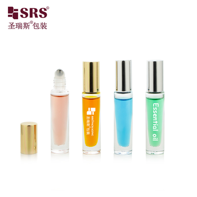 GB1-5ML Duidelijk Luxe High End lekbestendig glas rolstaal balfles met aluminium dop Rond