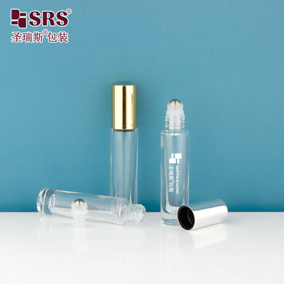 GB1-5ML Transparante mini reisafmeting Dikke bodem Luxe essentiële olie glasrol op flescontainer
