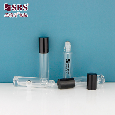 GB1-5ML Dikbodem Luxe Transparent Glass Roll-On Steel Ball Voor Parfumfles Applicator