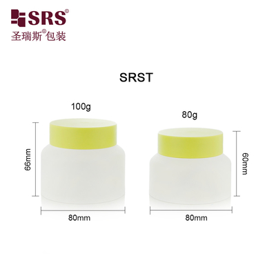 SRST-80g 100g PP PCR Ronde Nieuw ontwerp Body Scrub Creme Jar Container milieuvriendelijk materiaal Verpakking