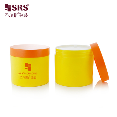 SRSQ 400g lege glanzende oppervlakte PP PCR gerecycled materiaal met certificaat Body Cream Jar Container Aanpassen kleur beschikbaar