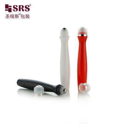 SRS8447-15ML Leeg Aangepast Kleur Plastic Roller Steel Ball Voor Oog Gel Radialen Vorm Uniek Ontwerp PETG Materiaal Applicator