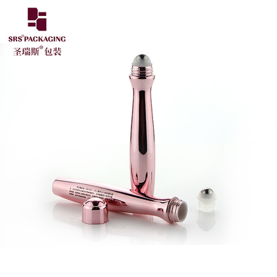 SRS8447-15ML Taille Unieke vorm Injectie Blow Custom Pantone kleur Glanzende huidverzorgingsgel Roll-On Fles Verpakking PETG