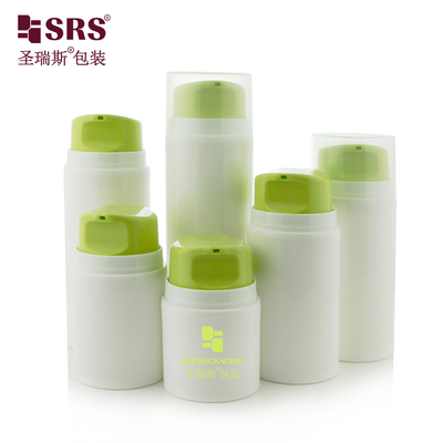 PA605 30ml 50ml 80ml 100ml 120ml 150ml 200ml Injectie Glanzend Groen Kleur Mooi Gezichtscrème Pomp Fles Airless Leakproof Fles