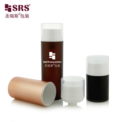 PA608 Verf Mat Custom Kleur Bruin Luxe Gezichtsmasker Lichaamscrème Handcrème luchtloze fles Voor cosmetica