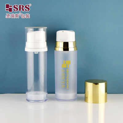 A0215 50ML 120ML 150ML Single Wall AS Flasje Luxe Airless Lotion Flasje Voor Gezicht Serum Gel Foundation