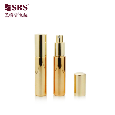 BLPA 10ML Gemaakt van metaalgoud Leeg Rond Glas Parfumspray Pump Fles Aanpassing Fijne mist