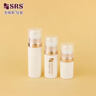 A028 5ml 10ml 15ml 20ml Leeg Rond PP Recycled Material Pocket Facial Gel Airless Pump Flasje Proefproef Injectie Kleur Aanpassing