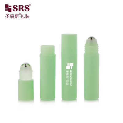 RPPF 20ml Ronde Plastic Frosted Finished PP PCR Injection Custom Color Roll On Flasch met Steel Ball voor Gezichtslotion