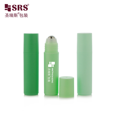 RPPF 20 ml Plat Plastic Mat Finished oppervlak PP PCR Injectie Custom Kleur Groen Roll On Flasje Voor Antitranspirant Gel
