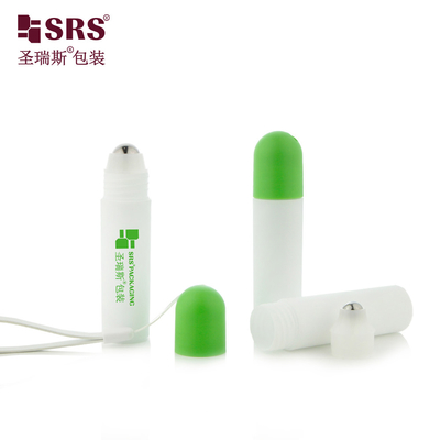 RPPF 20 ml Witte Frosted Plastic Roll-On Fles Verpakking Massage Stalen Bal Pijnverlichting Gel