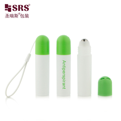 RPPF 20 ml zijde-schermprinten Plastic Draagbare reisgrootte Antitranspirant Deodorant Gel Flat Roller Fles Met Dome Cap