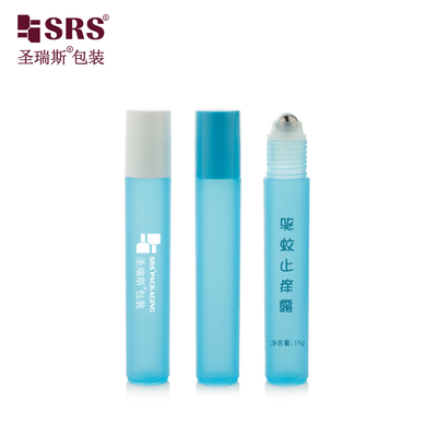 RPP-15ML Halfdoorzichtige babyblauwe bevroren plastic rol applicator Cylinder anti-jeuk vloeibare flessen Verpakking