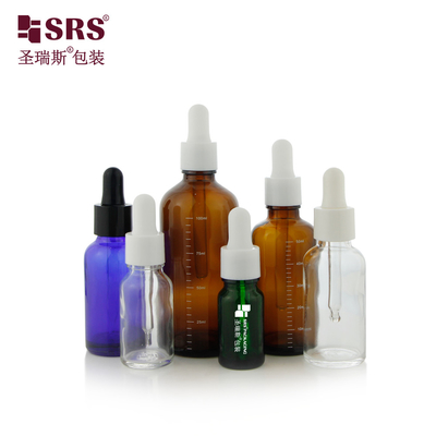 D001 Essentiële olie opslagoplossing 18/415 Glasflessen met glanzende druppels in 5ml 10ml 15ml 20ml 30ml 50ml 100ml Groottes