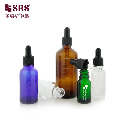 D002 5ml 10ml 15ml 20ml 30ml 50ml 100ml 18/415 Glasfles Gribde Schouderdropper Applicator Voor Etherische Olie